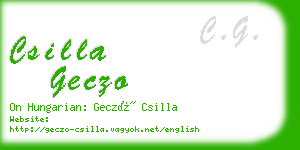 csilla geczo business card